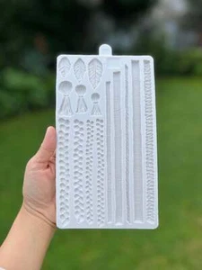 Hemp Rope Tassel Macrame Silicone Mold Fondant Cakes Decorating Mould Boho Chic  - Picture 1 of 4