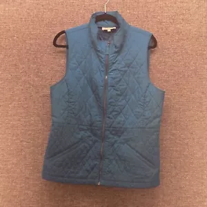 Talbots Puffer Vest Womans M Dark Turquoise Color Light Weight W Pockets - Picture 1 of 11