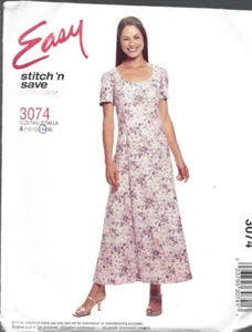 Vestido básico Easy Stitch N Save by McCall's patrón #3074-Misses en tallas 10-16 - Imagen 1 de 1