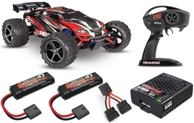 Traxxas 71054-8 E-Revo 1/16 Monster-Truck Brushed + TRX NiMh Parallel-Set Rot - Bild 1 von 4