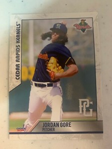 Jordan Gore 2021 Cedar Rapids  Kernels Team Card