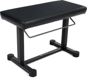 K&M 14080 Pneumatic Uplift Piano Bench - Black Imitation Leather - Picture 1 of 6