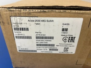 ARUBA J9775A CONMUTADOR GESTIONADO 49-52 RAM CON CABLE DE ALIMENTACIÓN Y CABLE DE CONSOLA - Imagen 1 de 12
