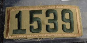 Boy Scout 1539 Troop Unit Number Green Tan Uniform Shirt Patch MV465 - Picture 1 of 2