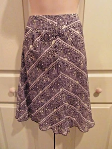 ANN TAYLOR SKIRT SIZE 2 BOHO CHIC EASY WEAR FLARED LINED SKIRT FLOWY LIGHT - Picture 1 of 4
