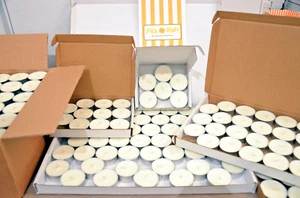 Coconut Wax tealights. 100% pure natural. Hand poured in Hampshire, UK - Picture 1 of 7