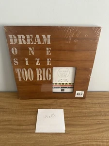 DREAM ONE SIZE TOO BIG Wood Wall Art Picture Frame- NEW - Picture 1 of 6