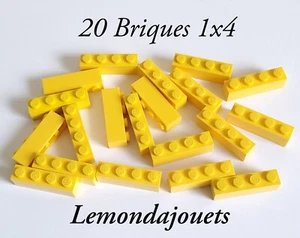 Lot de 20 x Pièces Lego 3010 Brick 1x4 Jaune Yellow Brique 4x1 301024 - Picture 1 of 2