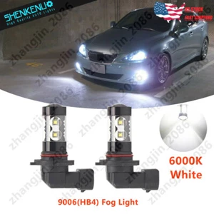 For Lexus IS250 ES350 LS460 RX350 6000K White Projector Lens LED Fog Light Bulbs - Foto 1 di 12