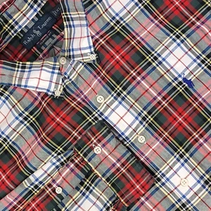 Ralph Lauren Shirt Mens Extra Large Red Scotch Plaif Classic Fit Button Up - Picture 1 of 12