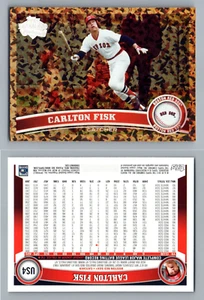 2011 TOPPS UPDATE SP LEGENDS COGNAC DIAMOND US4 CARLTON FISK RED SOX - Picture 1 of 2