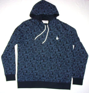 Original Penguin Munsingwear Fleece Hoodie OPKH2018OP 413, Dark Sapphire, L, New - Picture 1 of 5