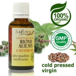 Cold Pressed Virgin CASTOR OIL 30 ml | 100% Pure Premium Quality - Picture 1 of 2