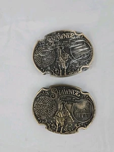2 - Limited Edition Shawnee OK Old Santa Fe Days Brass Belt Buckle 1984 211/210 - Picture 1 of 12