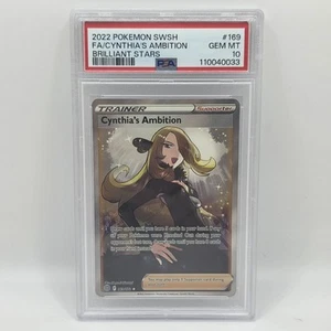 2022 Pokemon SWSH Cynthia's Ambition 169/172 Brilliant Stars PSA 10 Gem Mint - Picture 1 of 2