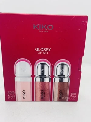 Kiko Milano 3D Hydra Xtreme Set Of 3 Lip Glosses NIB Pink Nude Glossy 01 - Image 1 of 4