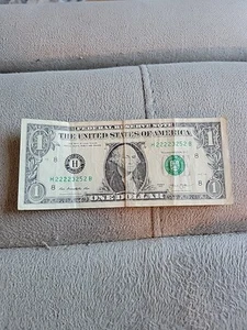 Very Cool Serial Number,  22223252, $1.00 Note,  2013 Series. - Picture 1 of 2