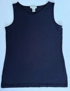 BLUSA ANN TAYLOR SIN MANGAS TALLA PEQUEÑA 70% Azul Rayón Azul Marino - Imagen 1 de 10