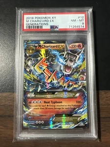 2016 POKEMON XY GENERATIONS M CHARIZARD EX 12/83 FULL ART ULTRA RARE HOLO PSA 8 - Picture 1 of 2