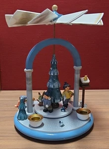 Pyramide Erzgebirgische Volkskunst KWO Kinder Vögel Vogelhaus Ø 17cm H 22cm #440 - Bild 1 von 5