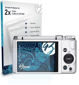 Bruni 2x Protective Film for Casio Exilim EX-ZR1000 Screen Protector - Picture 1 of 8