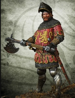 Knight, XIV Century painted figure 75mm - Image 1 of 4