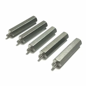(PKG of 5) Standoff, 1/4” Hex, Male-Female, 2-56, 1-1/8” Length, Stainless Steel - Picture 1 of 3