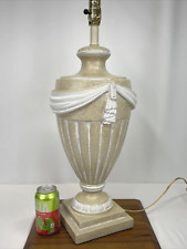 Vtg EXTRA LARGE Art Deco Table Lamp 1980s Faux Marble Ceramic Neoclassical Roman