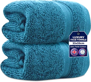 Paños faciales 100 % algodón grandes súper absorbentes suaves paños faciales franelas - Imagen 1 de 36