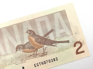 1986 Canada 2 Dollar Two Dollar Uncirculated EGT Bonin Thiessen Banknote R938 - Picture 1 of 11