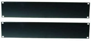 2x 2 HE U Rackblende Stahl Frontplatte Rackpanel Rack Blende 19" Blindplatte - Bild 1 von 6