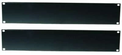 2x 2 HE U Rackblende Stahl Frontplatte Rackpanel Rack Blende 19" Blindplatte - Bild 1 von 4