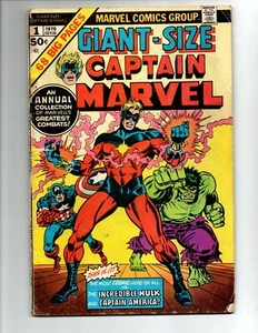 Giant-Size Captain Marvel #1 • Dec 1975 First issue • Fair shape 1.0; Hulk Cameo - Bild 1 von 12