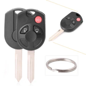 2x Uncut Smart Remote Car Key Fob 3 Button Fit Ford Expedition/Escape/Edge/F-150 - Picture 1 of 8