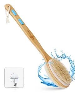 POPCHOSE Back Scrubber for Shower, Long Handle Soft and Stiff Bristles Shower... - Picture 1 of 8