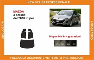 pellicola oscurante vetri pre-tagliata Mazda 3 berlina dal 2010 in poi kit post - Imagen 1 de 1