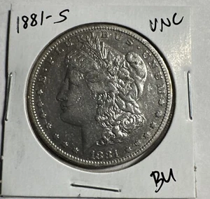 1881-S Morgan Dollar, Choice BU UNC Silver  (LotA128) - Picture 1 of 3