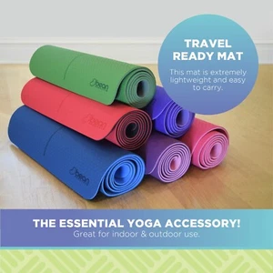 SuperLite TPE Yoga Mat - Diseño Mandala 6mm x 24”W x 72”L Largo Ejercicio Gimnasio Mat - Imagen 1 de 34