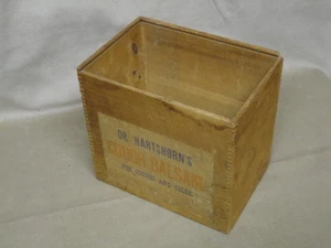 BÁLSAMO PARA LA TOS DR. HARTSHORN'S Caja PUBLICIDAD Original con Etiqueta de Papel Medicina - Imagen 1 de 8