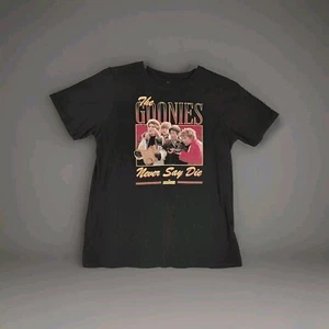 The Goonies Shirt Mens Large Black Ripple Junction Short Sleeve Rap Tee 80s RARE - Picture 1 of 9