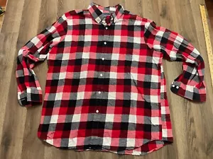 Club Room Shirt, Men's XXL, Red White Blue Black, Plaid, Button Down Long Sleeve - Picture 1 of 13