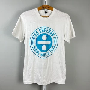 Ed Sheeran Divide World Tour 2018 Graphic T-Shirt Tee Unisex Medium Weiß Blau - Bild 1 von 5