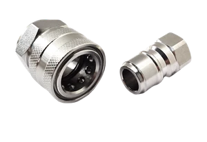 Pressure Washer Quick Release Coupling 3/8 BSP Stainless Steel Female, Male, SET - Picture 1 of 4