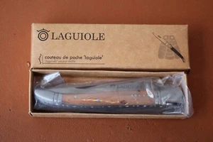 Laguiole DUB018 11cm/4-1/4" juniper wood handle Pocket Knife - Picture 1 of 20