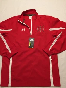 NWT Logo Under Armour UA Men’s 125504260 Red Jacket Small S Essential 1/4 Zip - Picture 1 of 11