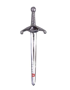 Men’s Scottish Highland Bagpipe Design Kilt Pin Chrome Finish 4” Long - Picture 1 of 3