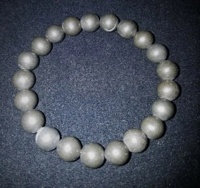 Pirita sobrealimentada (mineral de hierro) cuentas de 8 mm, pulsera elástica de 7,5", potente Reiki Foto 1 de 4