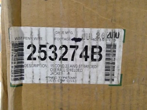 West Penn Wire 253274B 22AWG 15C CMP Shielded Cable, Sold By Ft *Free Shipping* - Picture 1 of 4