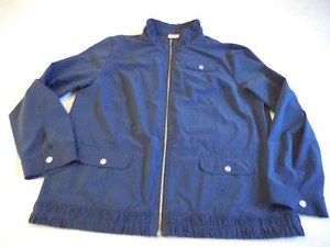Giacca Weekend Chico's 3 Active Misses XL blu navy tasche a scatto viaggio facile - Foto 1 di 6