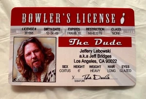 Big Lebowski The Dude novedad licencia boliche bolos Jeff Bridges - Imagen 1 de 2